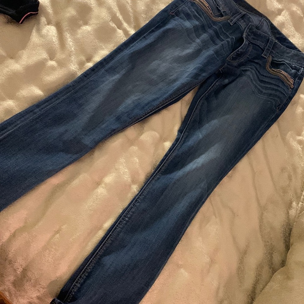 Express straight low rise jeans